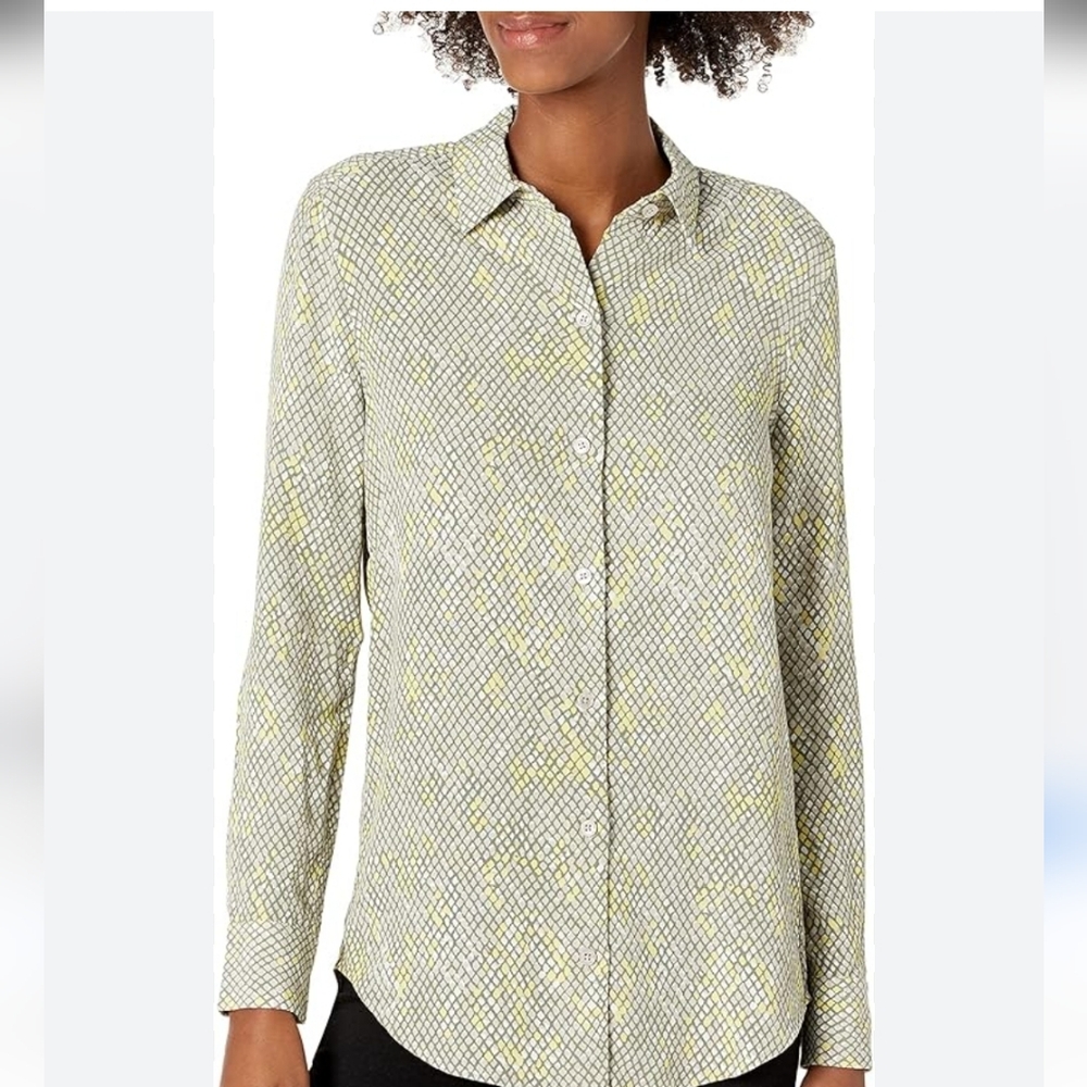 Equipment snakeskin print button down shirt Sz XS